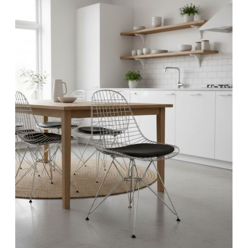 Chaise Seattle en maille Eiffel, Chrome chrome