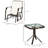 Outsunny 3 Piece Outdoor Glider Chair With Coffee Table Bistro Set-116110945