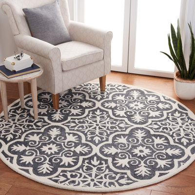 Tapis en laine et coton touffeté à la main Ella-Ann