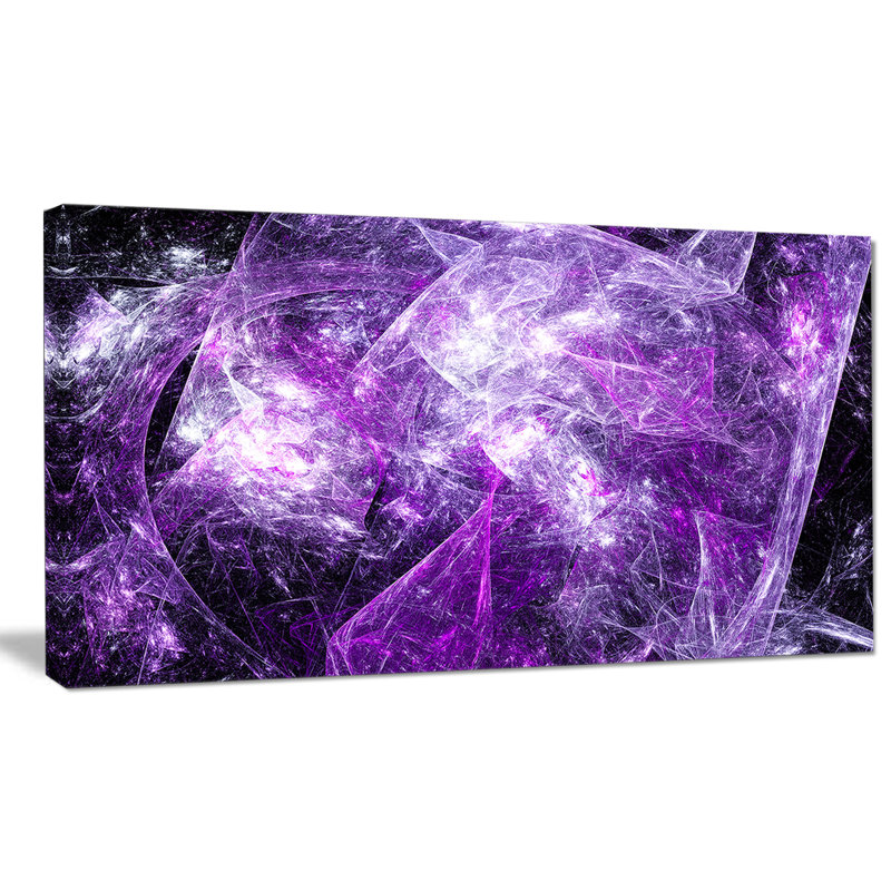 « mystic mauve fractal wallpaper », impression sur toile tendue, H 16 po x l 32 po x P 1 po