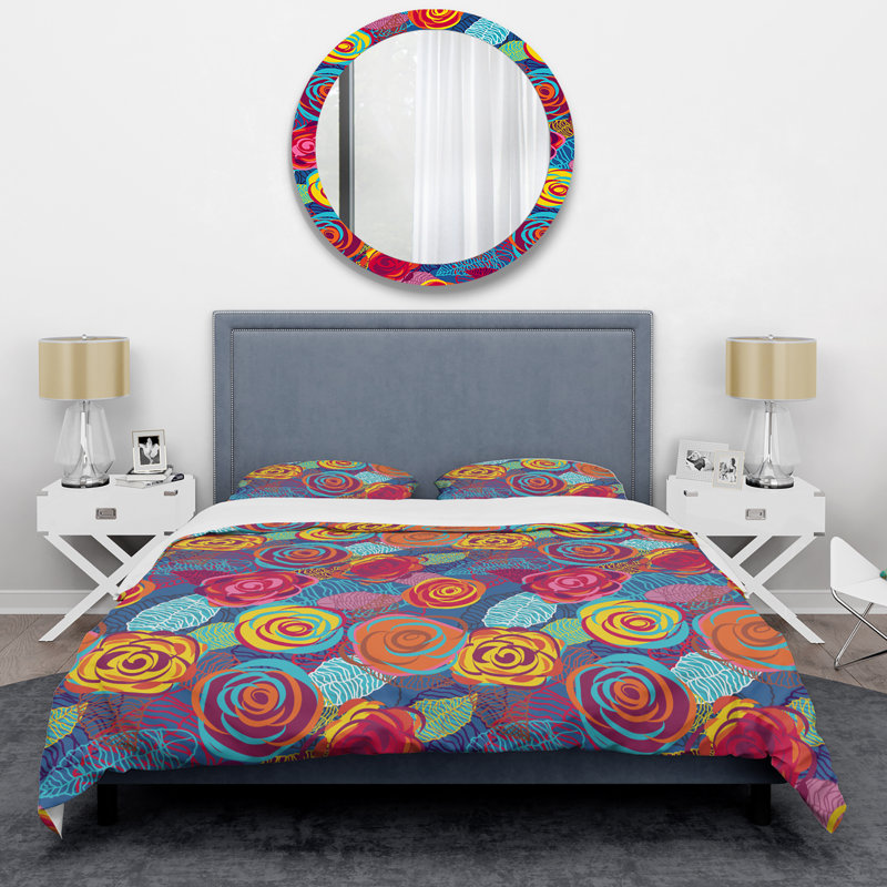 Multicolor Roses Multicolor Roses - Ensemble de housse de couette Cabin & Lodge