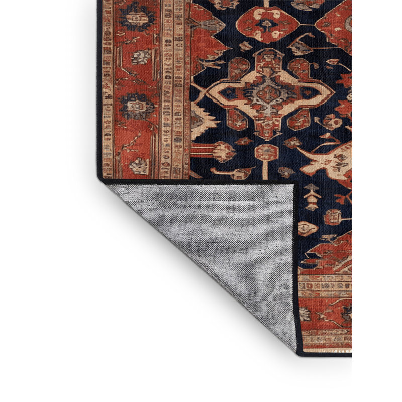 Tapis brun lavable à la machine, Rond 4 pi