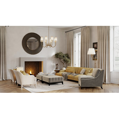 Contemporary Cast Stone Fireplace Surround with Beveled Hearth