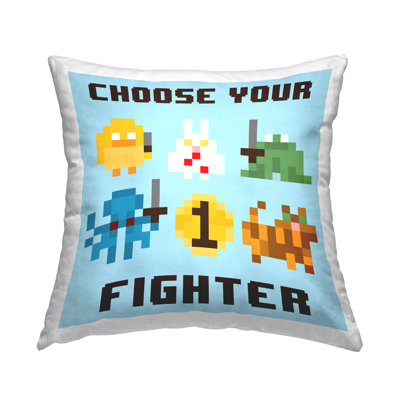 Choose Your Fighter Decorative Printed Throw Pillow Design by June Erica Vess