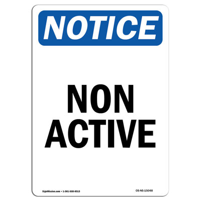 Non Active Sign