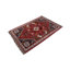 Tapis décoratif en laine rouge shiraz de conception unique 3 pi 5 po x 4 pi 11 po noué à la main 2010s