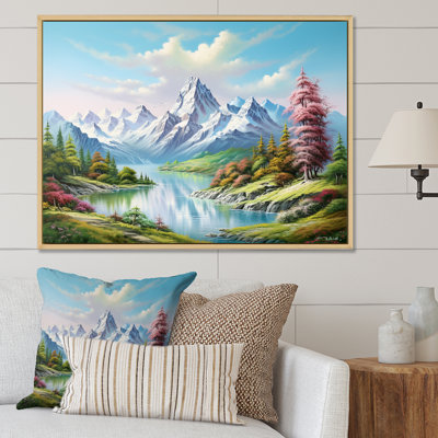 Paysage de rêve sur un lac de montagne sur toile
