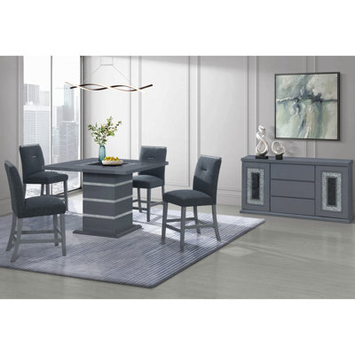 Tabourets de bar gris foncé
