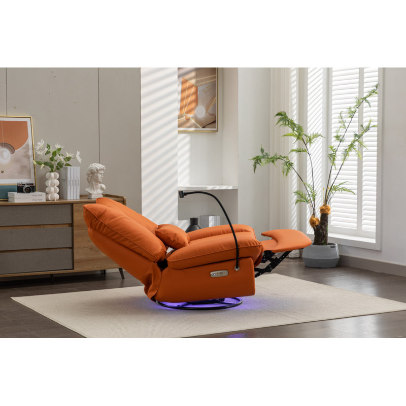 Fauteuil inclinable Montel, Polyuréthane orange