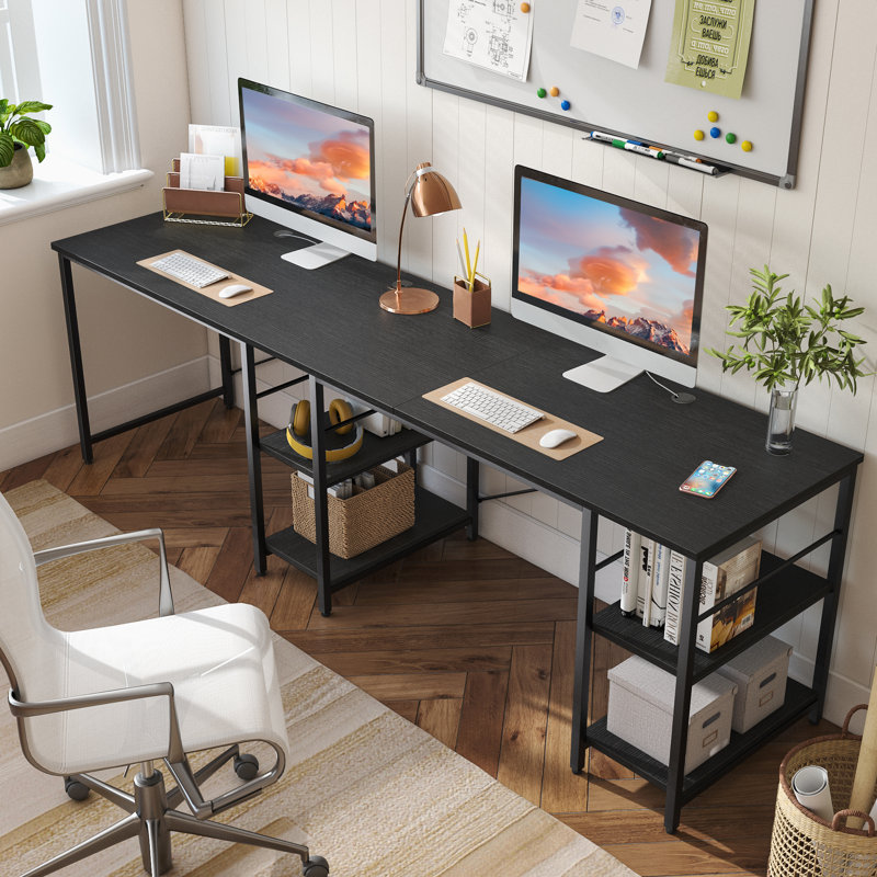 Fortson L-Shape Computer Desk, Black