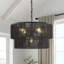 Luminaire suspendu tambour en rotin 5 niveaux-1825569392