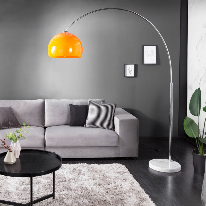 Ioanna 205cm Arched Floor Lamp, Orange