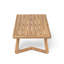 Ensemble de causeuse et table basse en bois d'acacia royal, beige