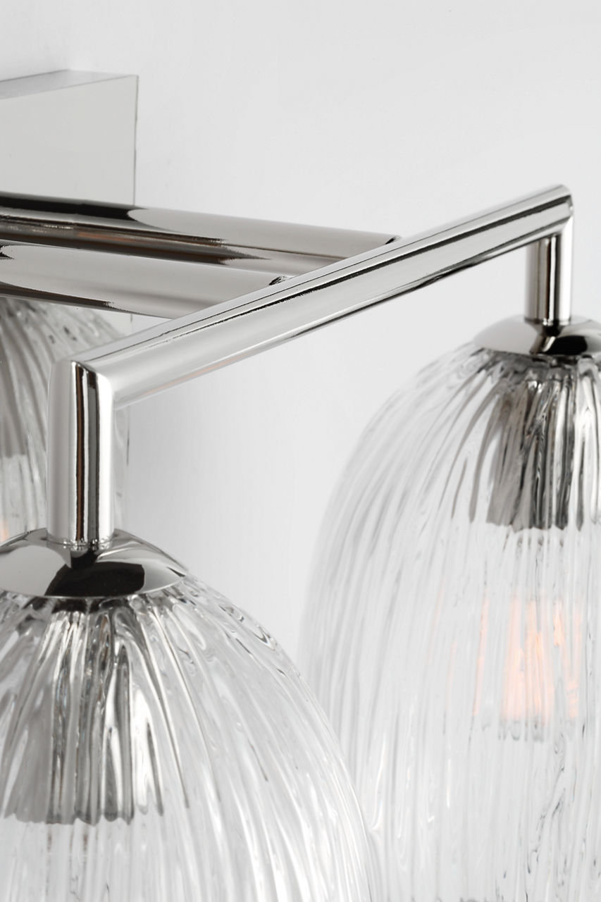 Wilmont Vanity Light, Polished Nickel, 2