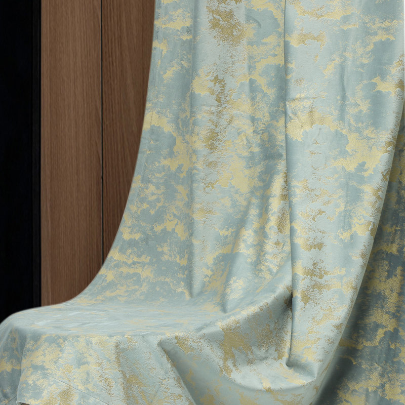 Kanab Velvet Room Darkening Curtain Panel Pair, 52" W x 84" L, Light Gray