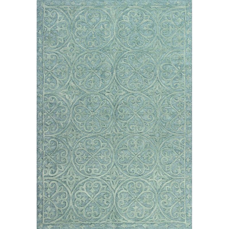 Teal Handmade Tufted Wool 9' x 12' Area Rug