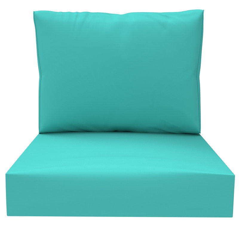 Paquet de 2 coussins de remplacement pour siège d'extérieur 26 po x 26 po x 5 po Amberson Sunbrella, 2, Toile aruba