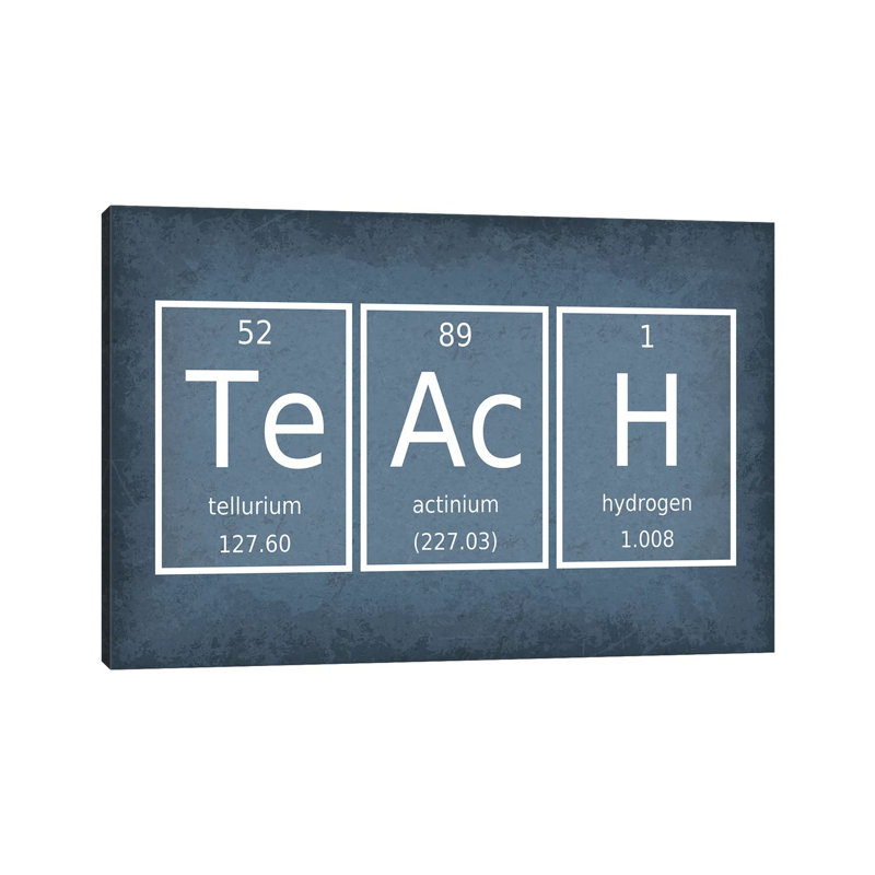 Teach 1 Piece Wrapped Canvas Wall Art, 30.48 cm H x 45.72 cm W