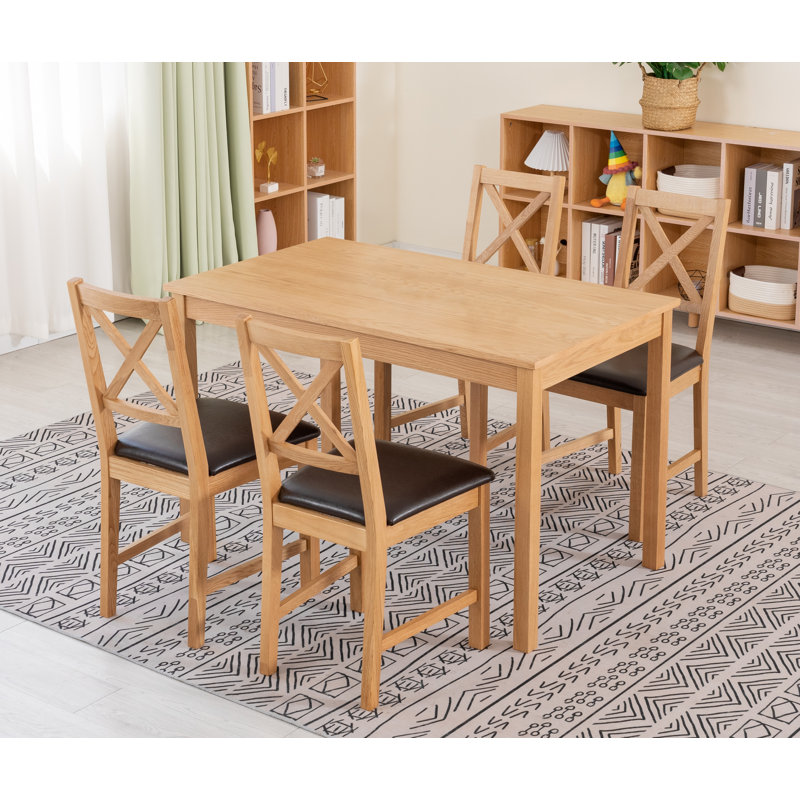 4 - Person Solid Oak Dining Set
