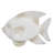 Bywood Minimalist Resin Fish Figurine Object for Home Decor - Decorative Coastal Sculpture for Office, Table, and Living Room Decorations - White-1878075401