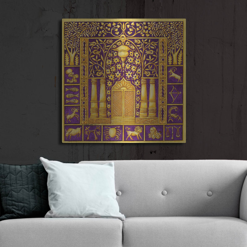 «Ivy Bronx», Année juive de l'arche synagogue, par Andrea Strongwater, art mural en métal, H 36 po x l 36 po