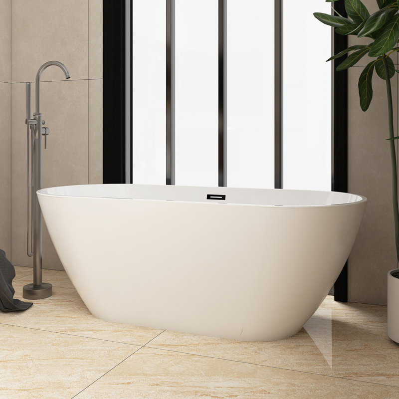 63'' x 28.38'' Soaking Acrylic Bathtub