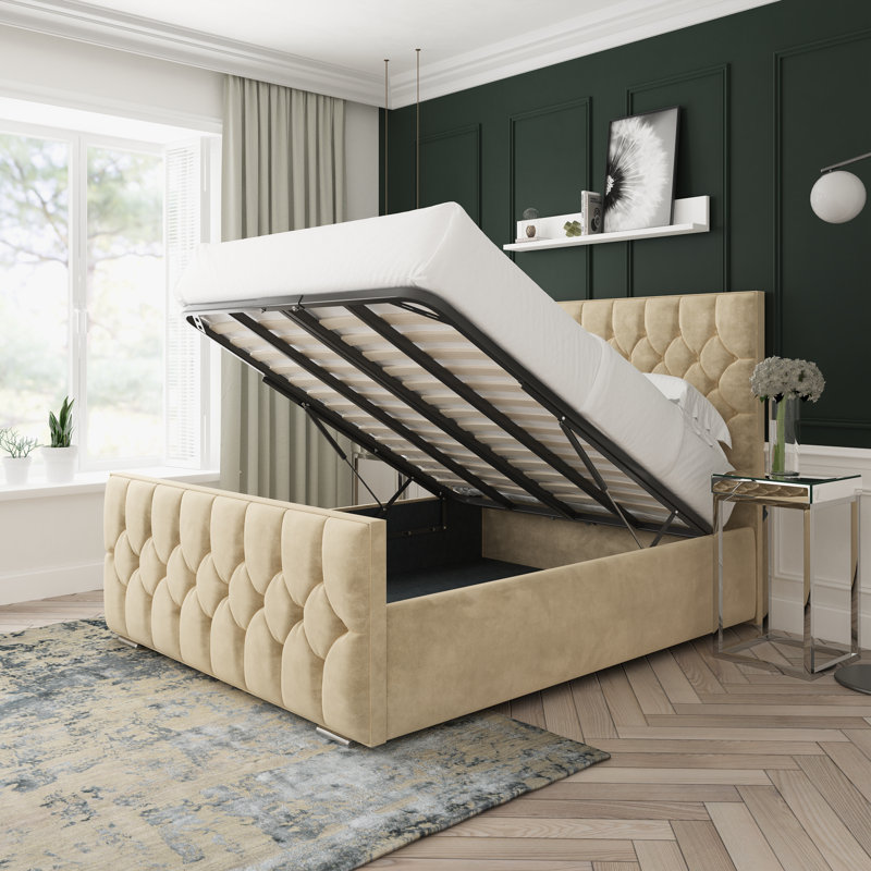 Divan Bed Base, Single (3'), Cream