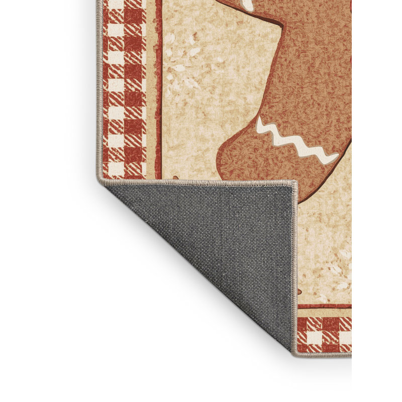 Soft Plush Fellman Christmas Modern & Contemporary Abstract Area Rug in Beige – Beige Binding, 2x3