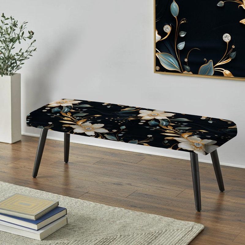 Crystal Crystal Flowers Glamour Dream - Banc rembourré noir Glamour