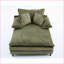Chaise longue, canapé-lit surdimensionné réglable à 4 vitesses avec 2 coussins de l 54,75 po, velours côtelé vert sauge | Structure en bois massif-881860130