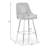 Pavlik Upholstered Counter Stool with Metal Frame-1952532862