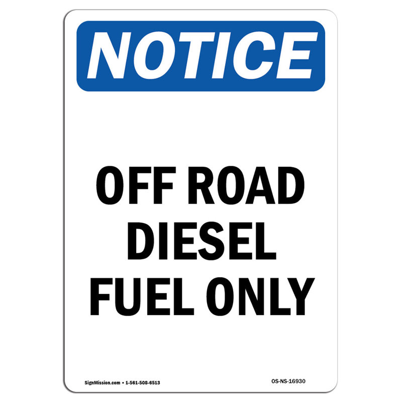 Enseigne de carburant hors route seulement