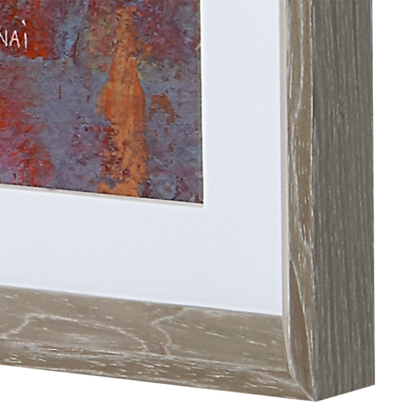 Oversized Natural Landscape Print with Light Oak Frame