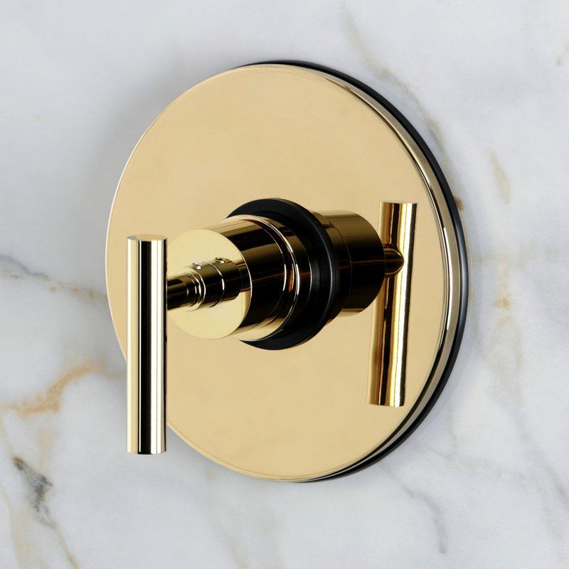 Kingston Brass Manhattan Single-Handle Pressure Balanced Shower Faucet, Polished Brass