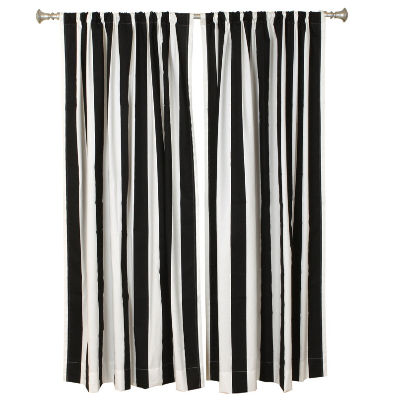 Paires de rideaux à passe-tringle rayures non alignées, l 50 po x L 108 po