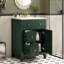 Meuble-lavabo moderne de 24 po avec lavabo en céramique, glissières de tiroir silencieuses, compartiments intérieurs réglables et porte-outils à mécanisme de rangement compact