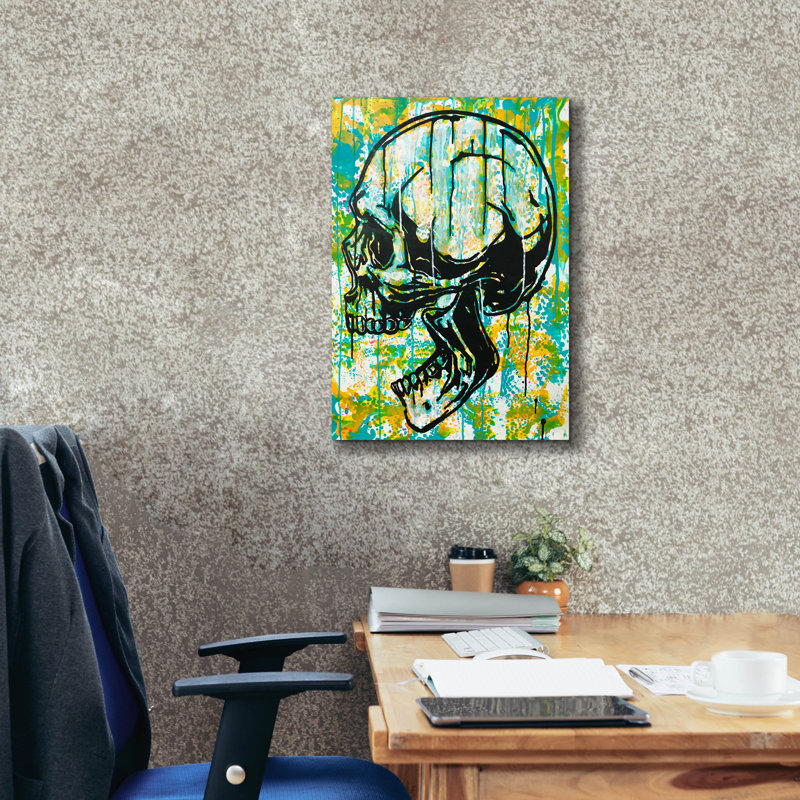 «Screaming Skull 2» par Dean Russo Studios, art mural sur toile, H 26 po x l 18 po x P 0,75 po