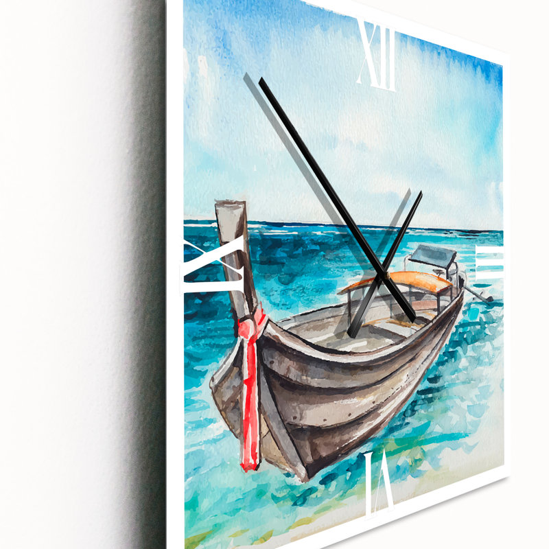 Horloge murale Little Boat at the Shore, Grand