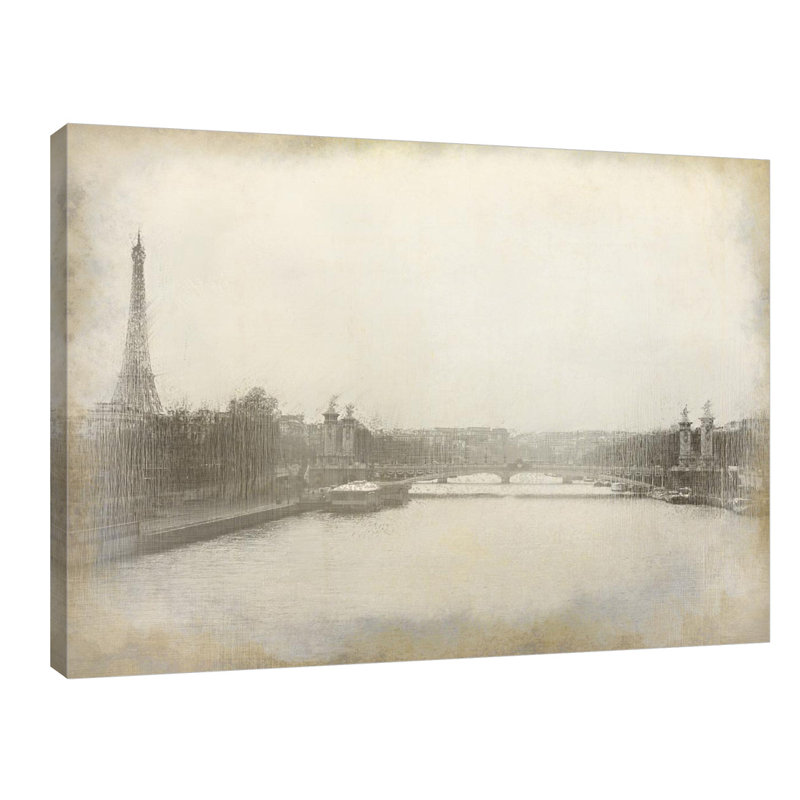 « paris nuits » par kimberly allen, reproduction d’art sur toile tendue, H 36 po x l 48 po x P 1,5 po