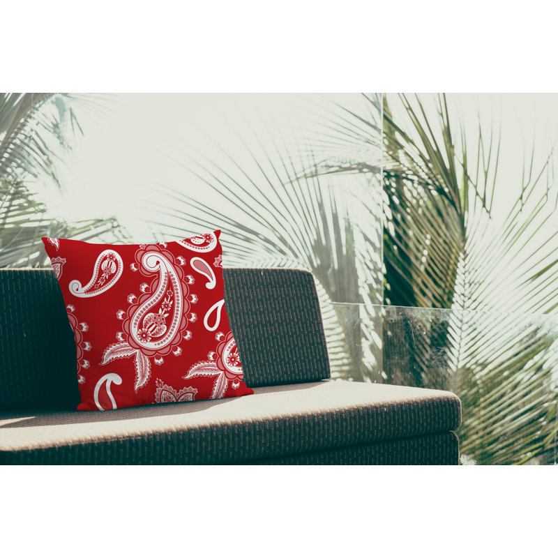 Housse et insert de coussin décoratif en polyester, L 19 po x H 19 po, Rouge