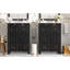 Ensemble de meuble-lavabo 48 po avec lavabos doubles (séparés), lavabos doubles en céramique, tablette de rangement et portes à fermeture en douceur 48 po