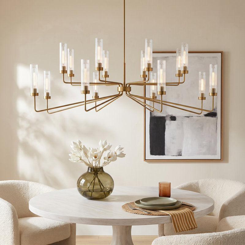 Jonze 16-Light Chandelier, Warm Brass