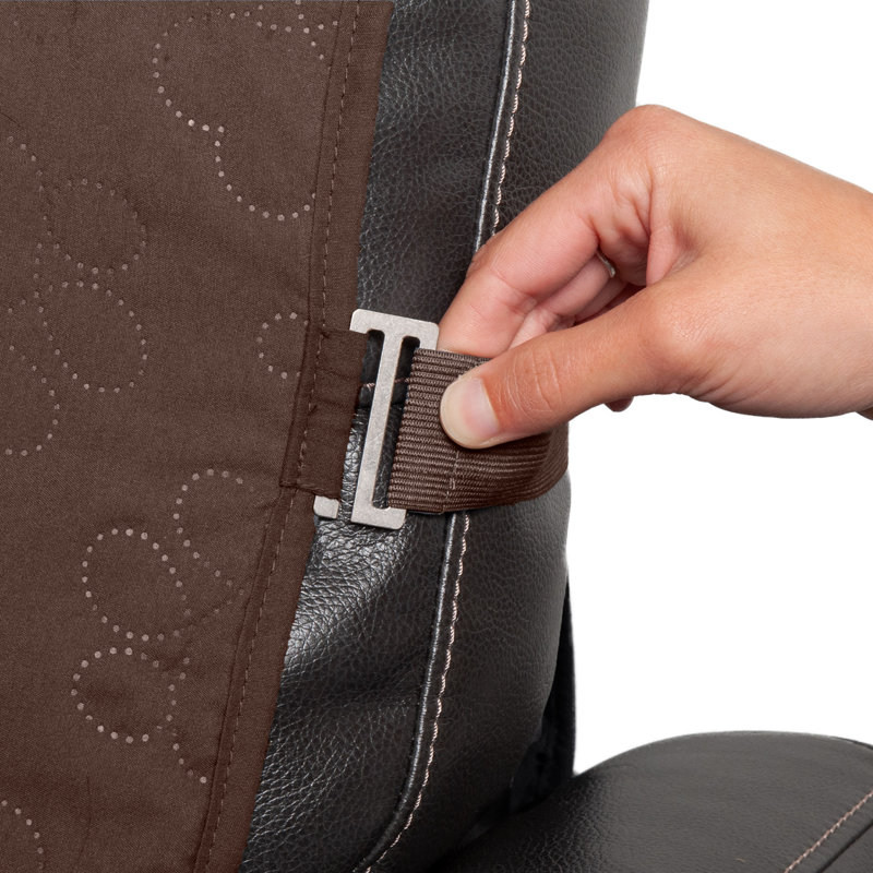 Espresso Dark Brown Waterproof Non-Slip Loveseat Cover Protector