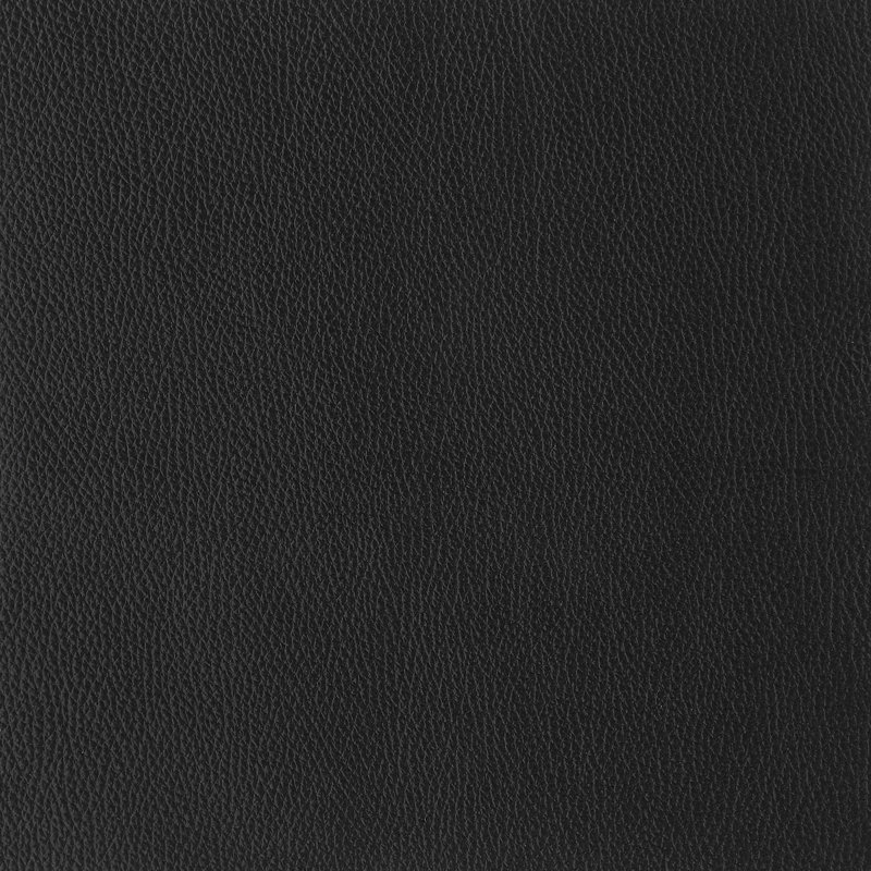 Fauteuil de coin en cuir Tyrena, Argent argent, Cuir noir Tyrena