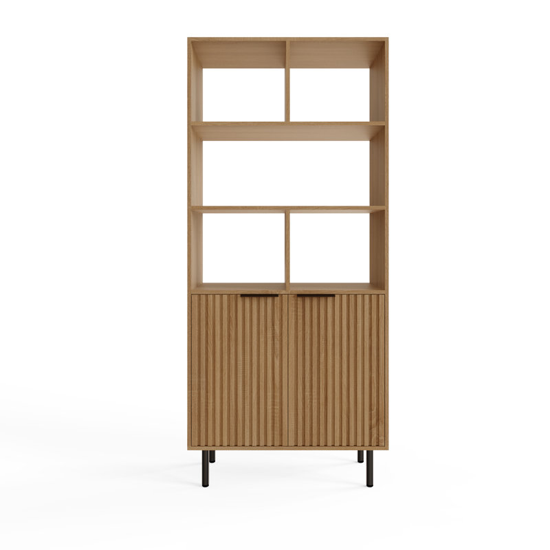 181cm H x 80cm W Standard Bookcase, Oak/Black