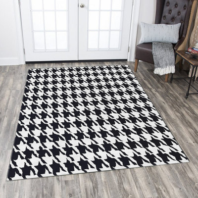 Premium Woven Carpet, 3.3 x 4.6 ft, 100% Polyester, Non-Slip Felt Dot Underside | Raschel Knitting, 0.4 in Pile Height, Machine Washable | Modern Digital Print Design, Ideal for Living Room & Bedroom Decor