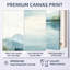 «Soft Lake Morning Reflection I - Blue Landscape», art mural encadré-457527020-457526931