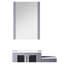 Meuble-lavabo gris foncé 36 po W, armoire latérale, surface en céramique blanche, miroir de 22 po, meuble-lavabo à fermeture douce et grand meuble-lavabo, commode, tiroirs-1849508867