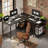 Nedyo 95.2" W Reversible L-Shaped Computer Desk with Shelves -18074279