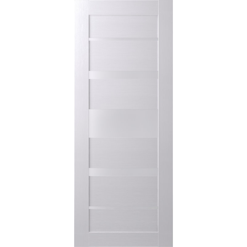 Dalle de porte intérieure en bois composite PP Kina, Blanc noble, 29,75 po x 83,23 po